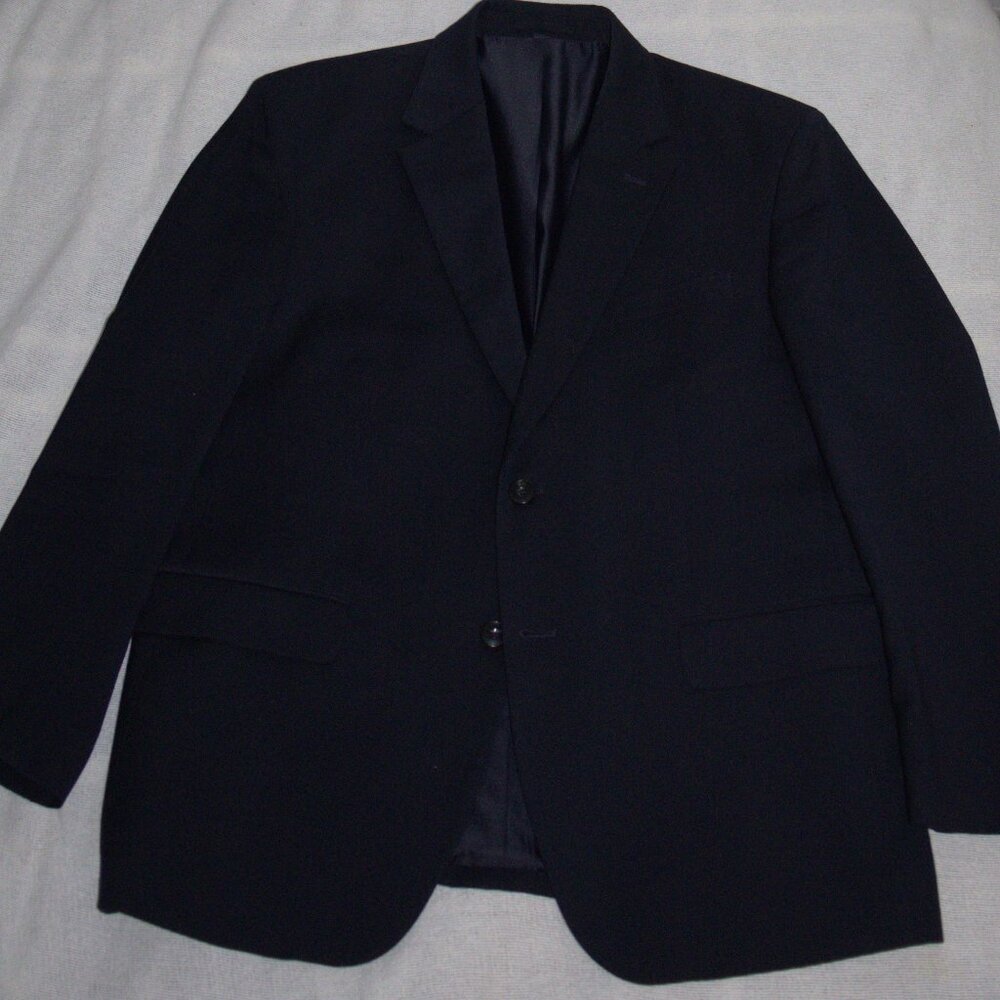 Jos A. Bank Men's Traveler Navy Blue Suit 43 Regular 38 Waist